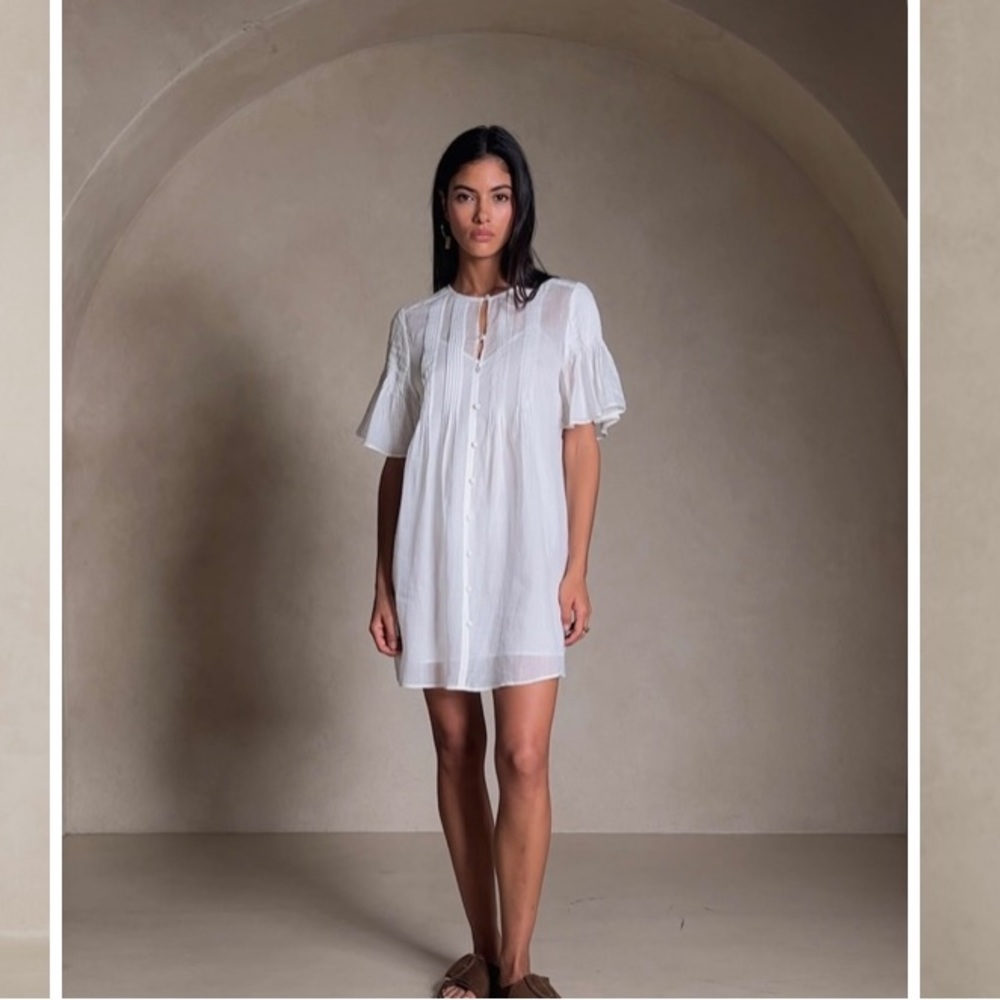 Banana Republic Ramie Pintuck Dress